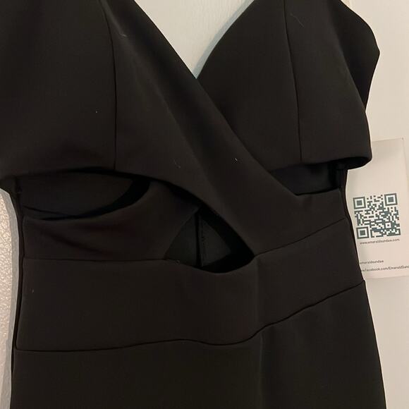 Emerald Sunday NWT‎ black cut out knee length dress sz S￼ - Picture 2 of 5